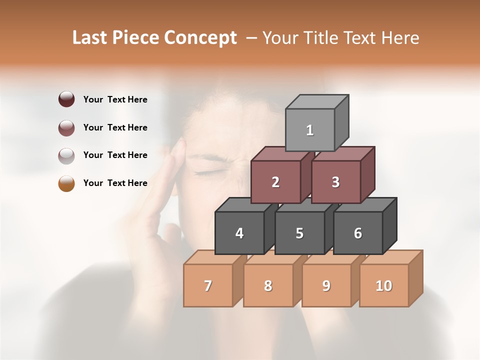 Headache Trouble Brunette PowerPoint Template