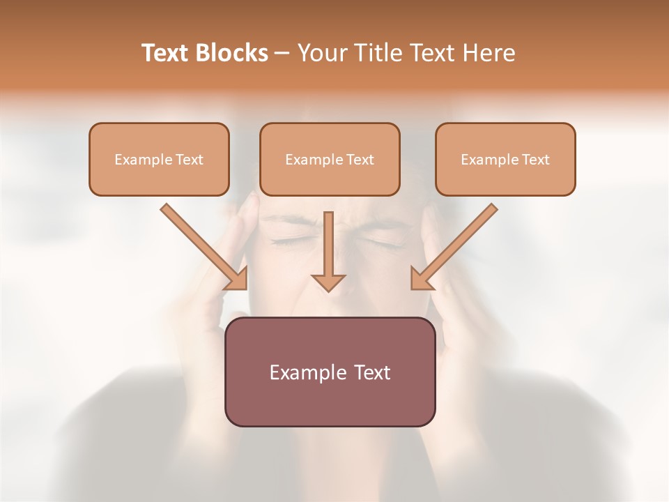 Headache Trouble Brunette PowerPoint Template