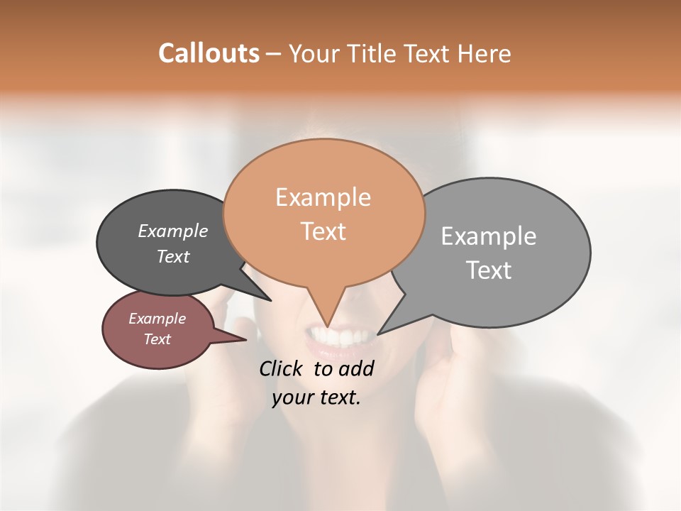 Headache Trouble Brunette PowerPoint Template