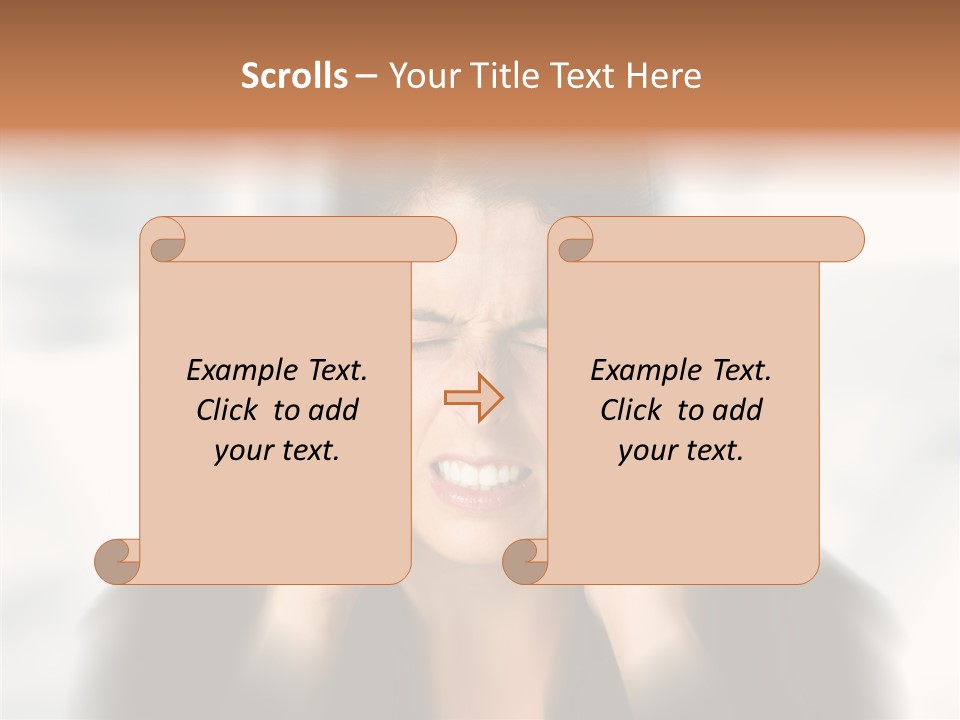 Headache Trouble Brunette PowerPoint Template