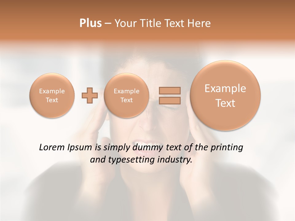 Headache Trouble Brunette PowerPoint Template