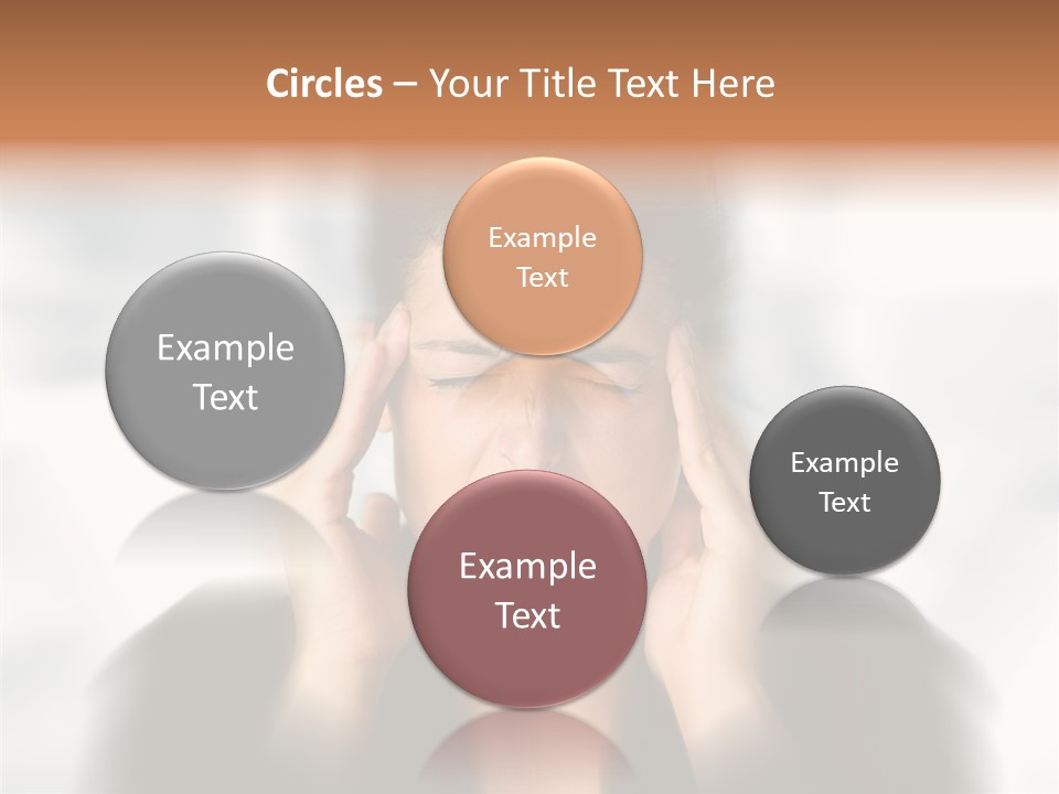 Headache Trouble Brunette PowerPoint Template