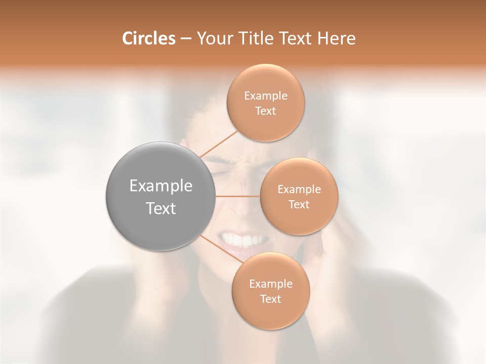 Headache Trouble Brunette PowerPoint Template