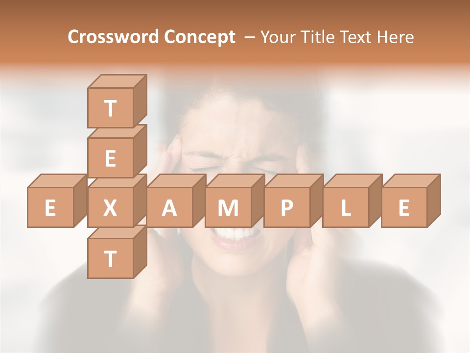 Headache Trouble Brunette PowerPoint Template