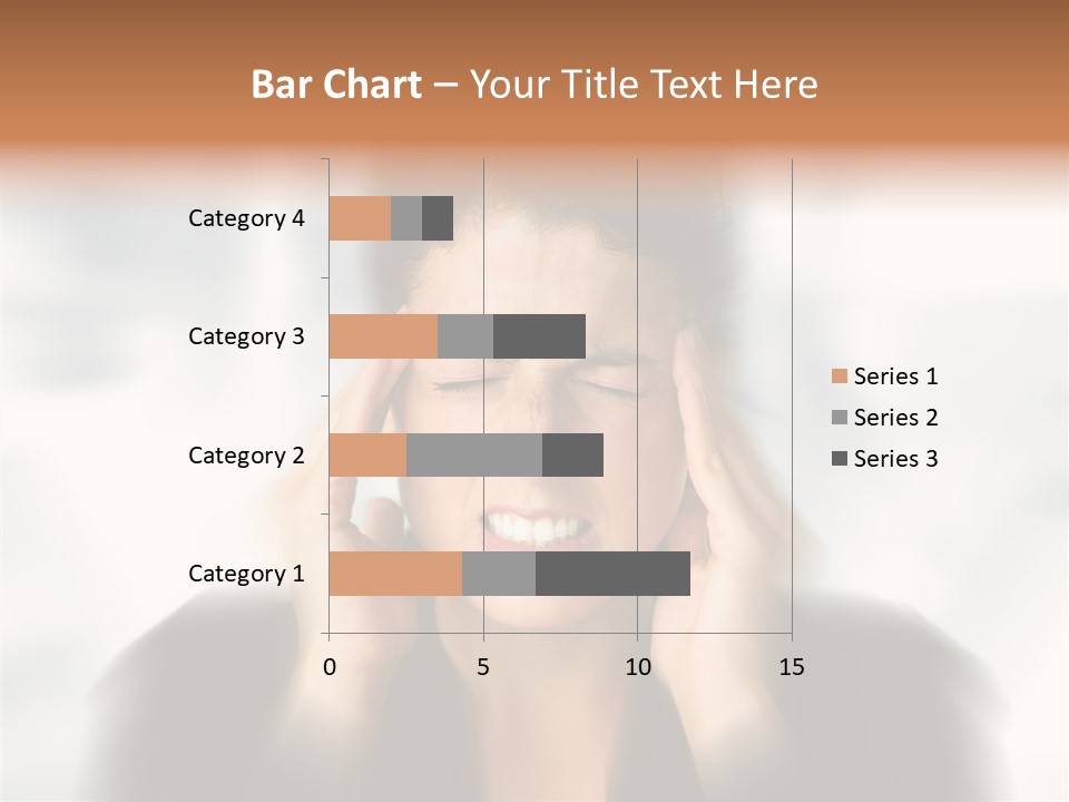 Headache Trouble Brunette PowerPoint Template