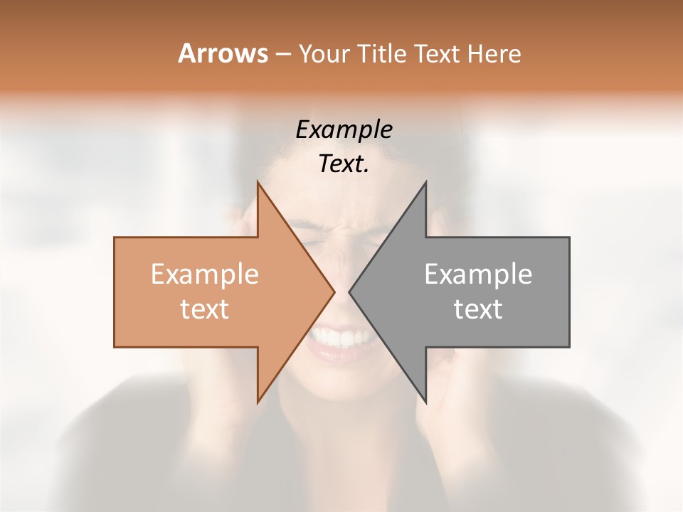 Headache Trouble Brunette PowerPoint Template