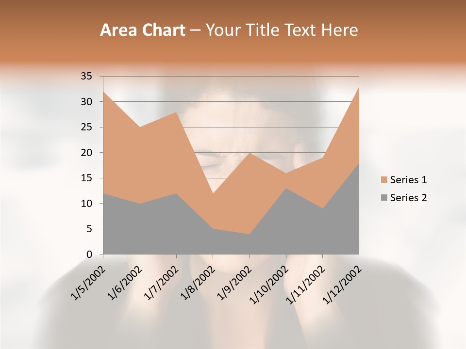 Headache Trouble Brunette PowerPoint Template