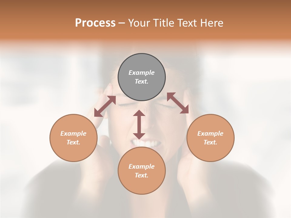 Headache Trouble Brunette PowerPoint Template