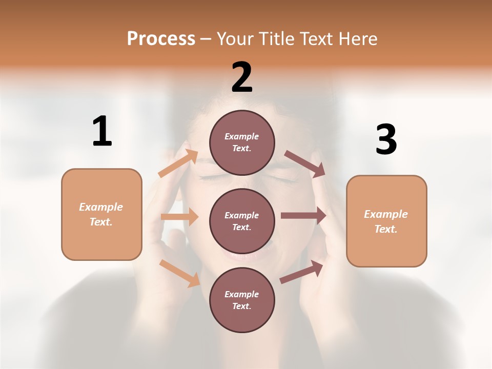 Headache Trouble Brunette PowerPoint Template