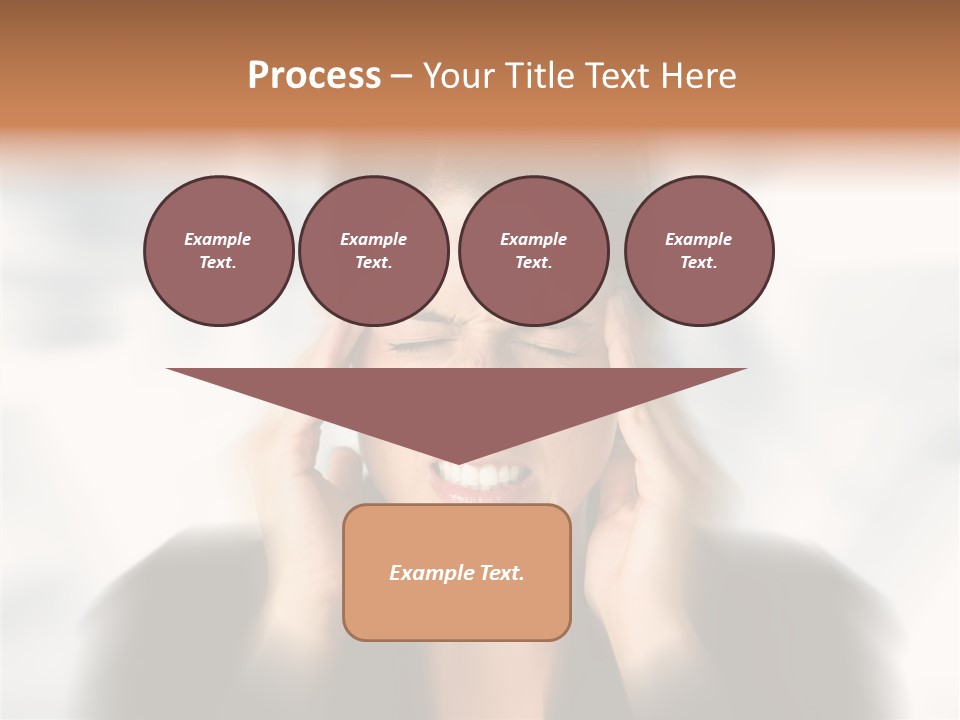 Headache Trouble Brunette PowerPoint Template