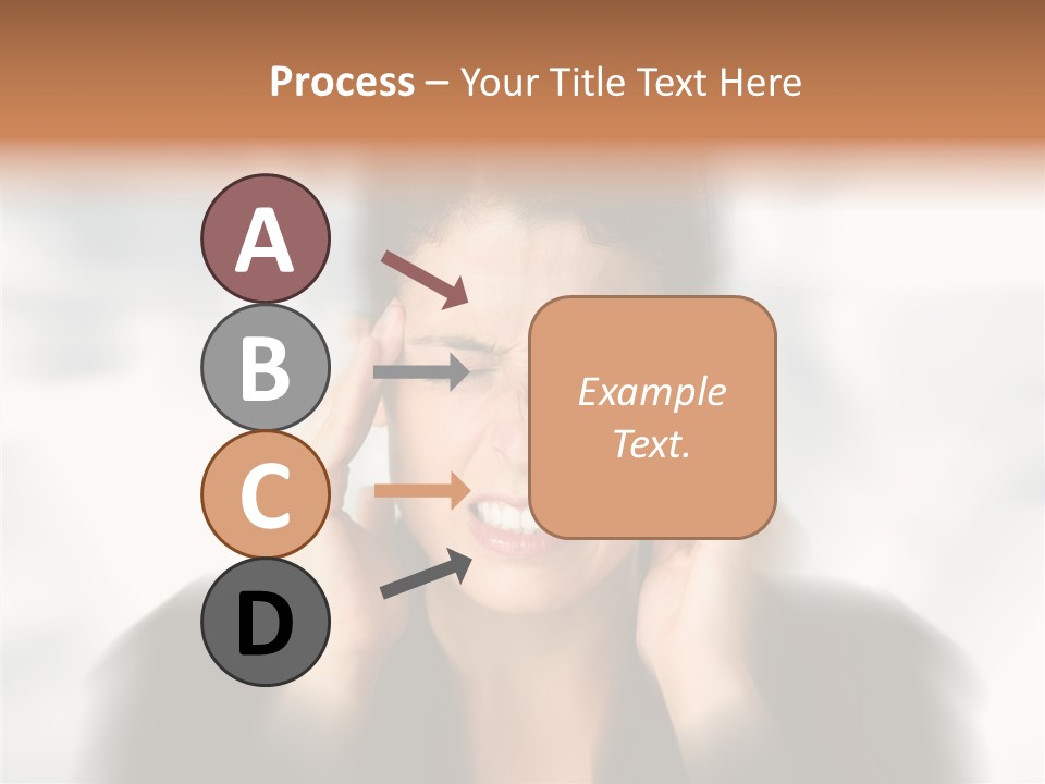 Headache Trouble Brunette PowerPoint Template