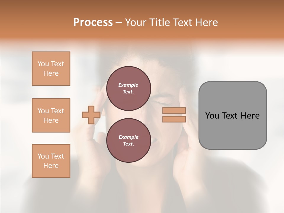 Headache Trouble Brunette PowerPoint Template