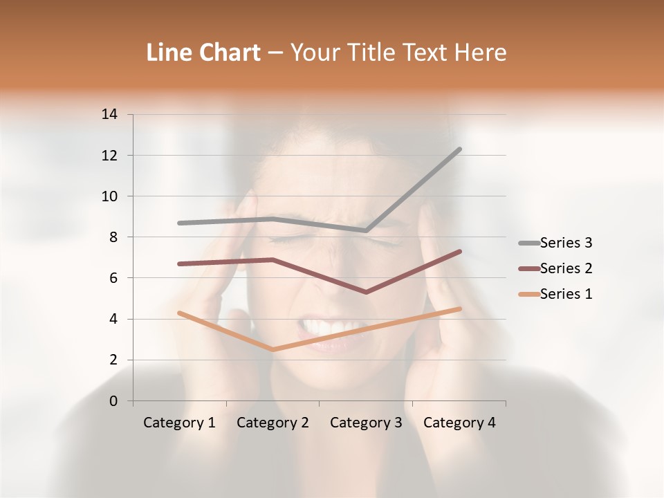 Headache Trouble Brunette PowerPoint Template