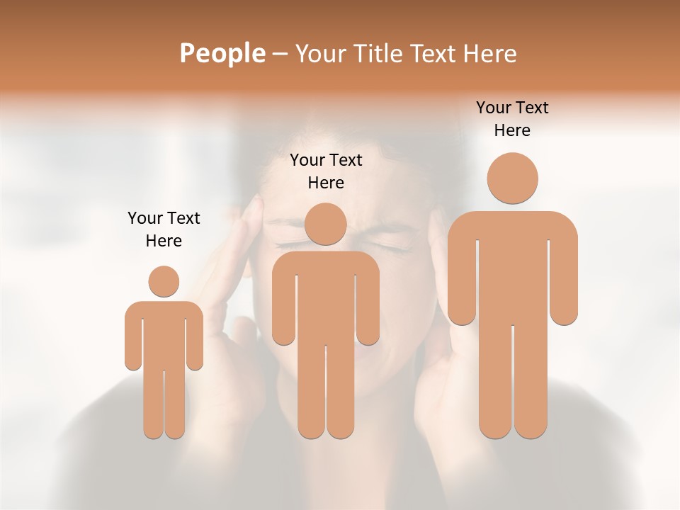 Headache Trouble Brunette PowerPoint Template