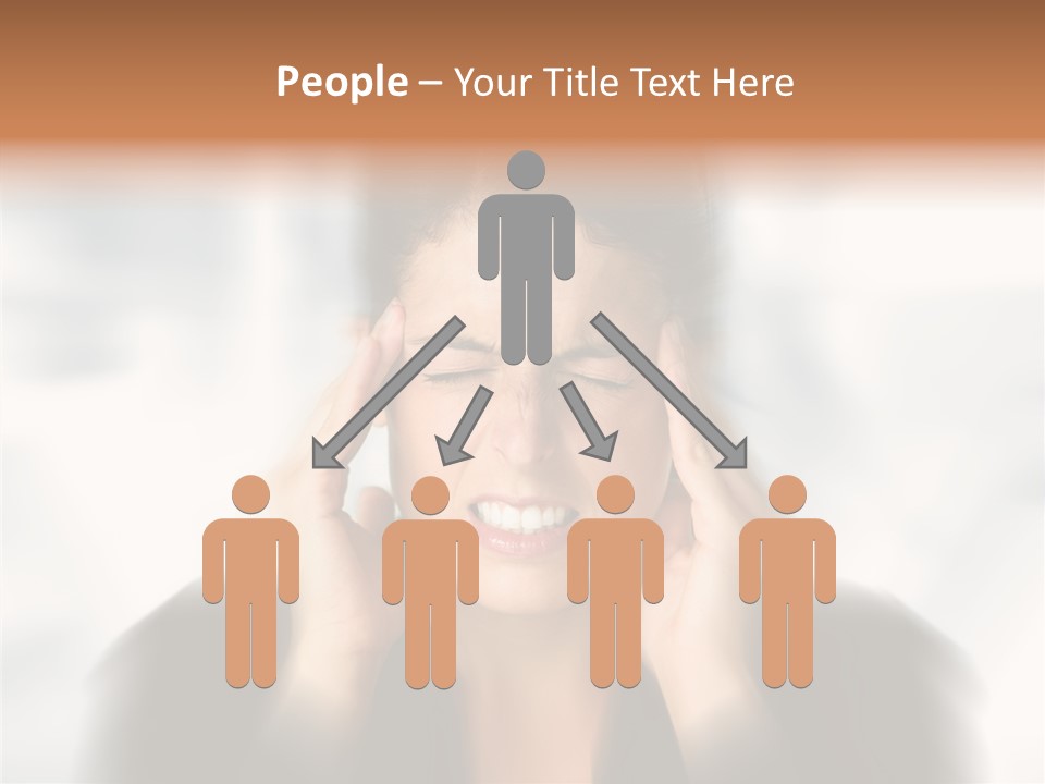 Headache Trouble Brunette PowerPoint Template