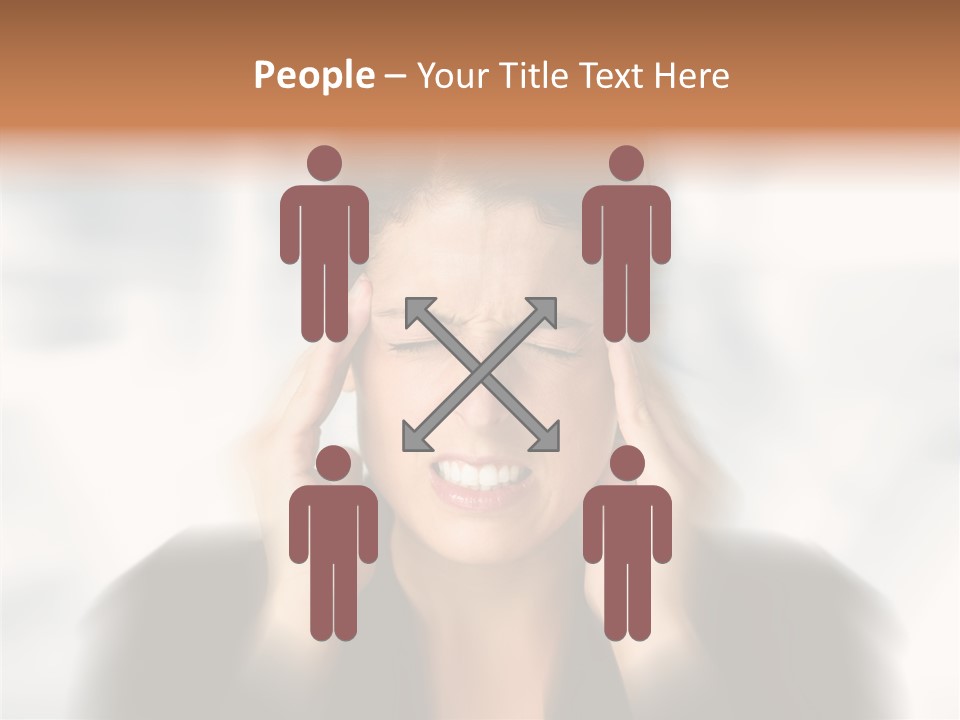 Headache Trouble Brunette PowerPoint Template