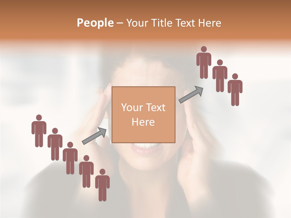 Headache Trouble Brunette PowerPoint Template