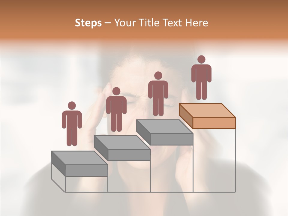 Headache Trouble Brunette PowerPoint Template