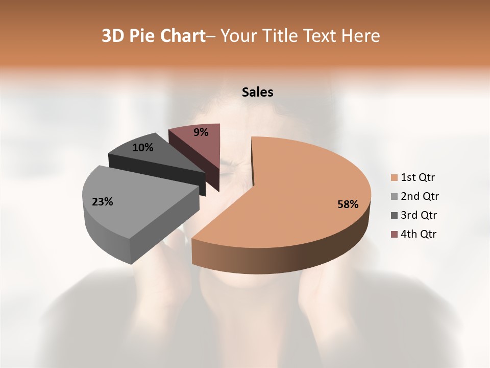 Headache Trouble Brunette PowerPoint Template