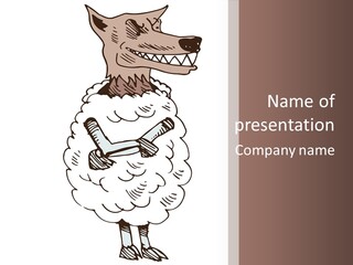 Clip Clipart Sheep PowerPoint Template