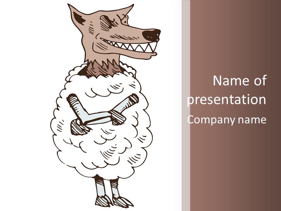 Clip Clipart Sheep PowerPoint Template