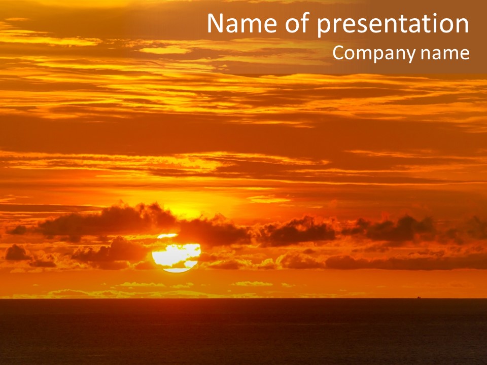 Cloud Summer Sunset PowerPoint Template