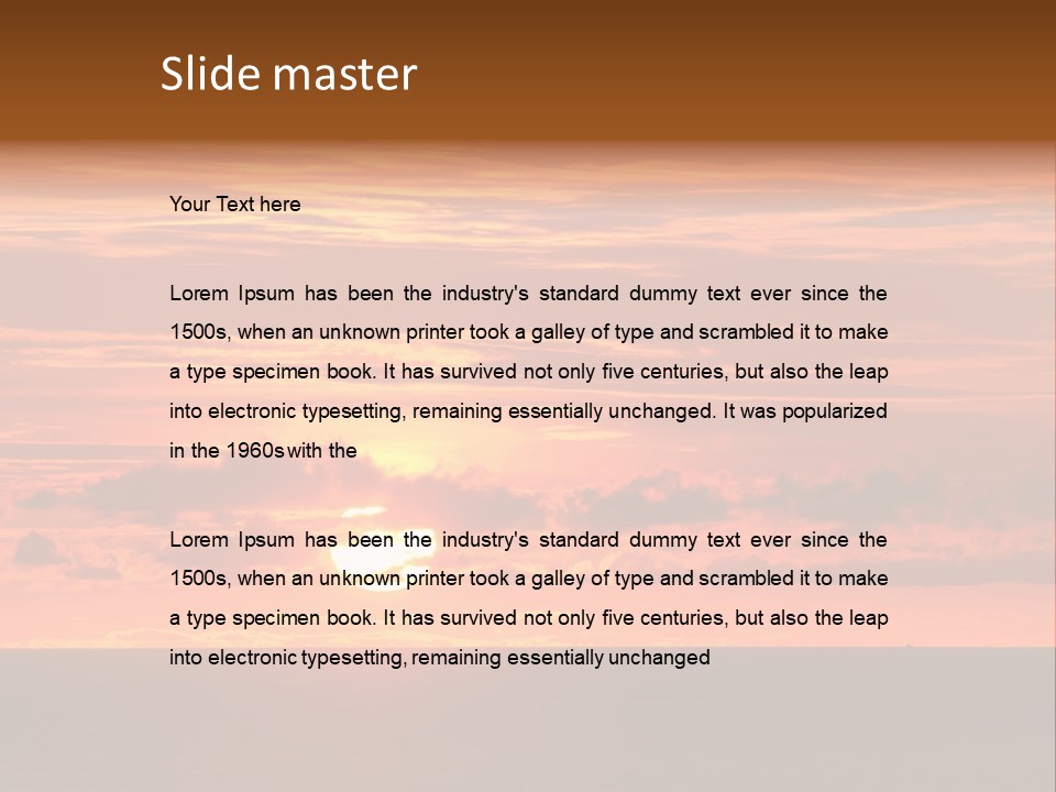 Cloud Summer Sunset PowerPoint Template