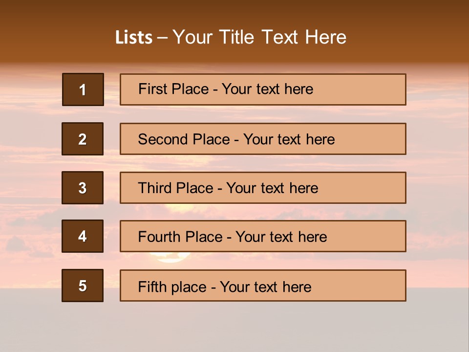 Cloud Summer Sunset PowerPoint Template