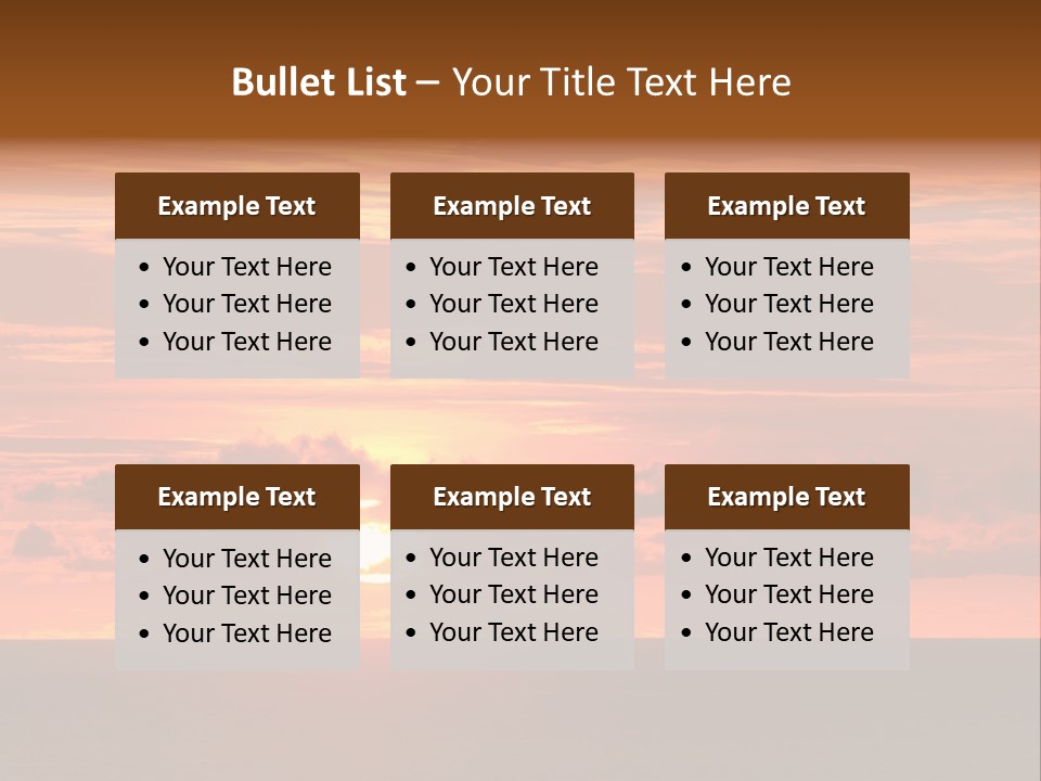 Cloud Summer Sunset PowerPoint Template