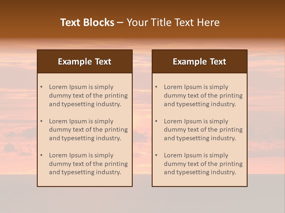 Cloud Summer Sunset PowerPoint Template