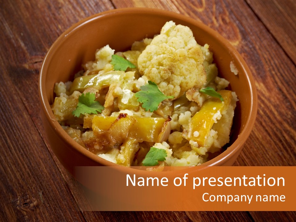 Breast Garnishedfood Serving PowerPoint Template
