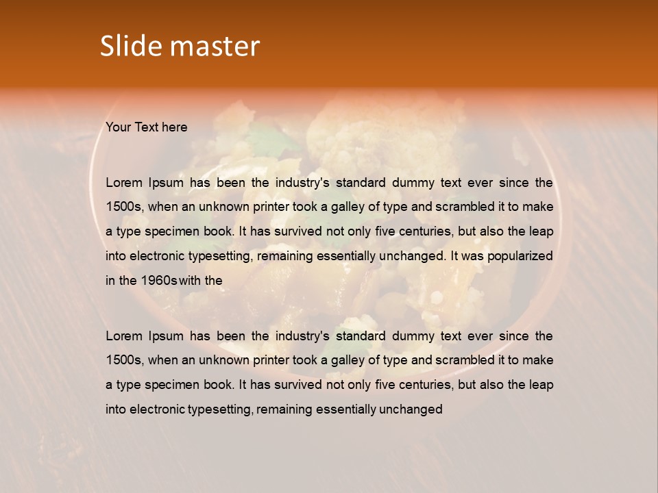 Breast Garnishedfood Serving PowerPoint Template