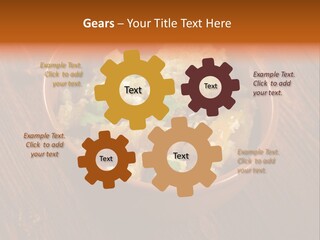 Breast Garnishedfood Serving PowerPoint Template