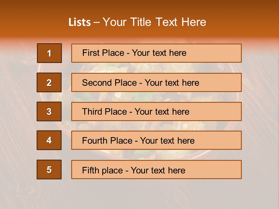 Breast Garnishedfood Serving PowerPoint Template