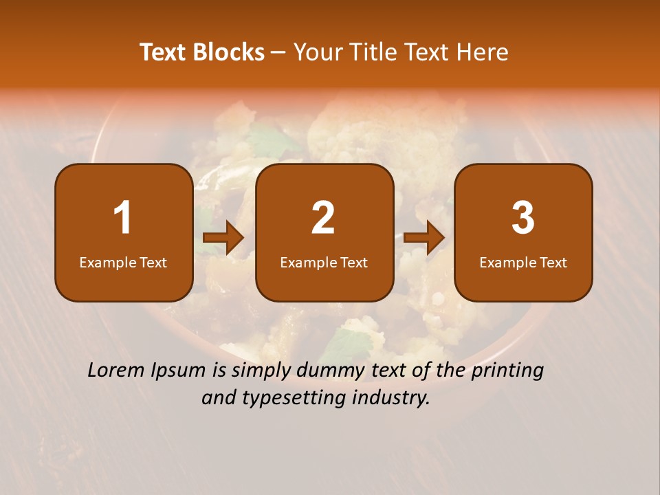 Breast Garnishedfood Serving PowerPoint Template