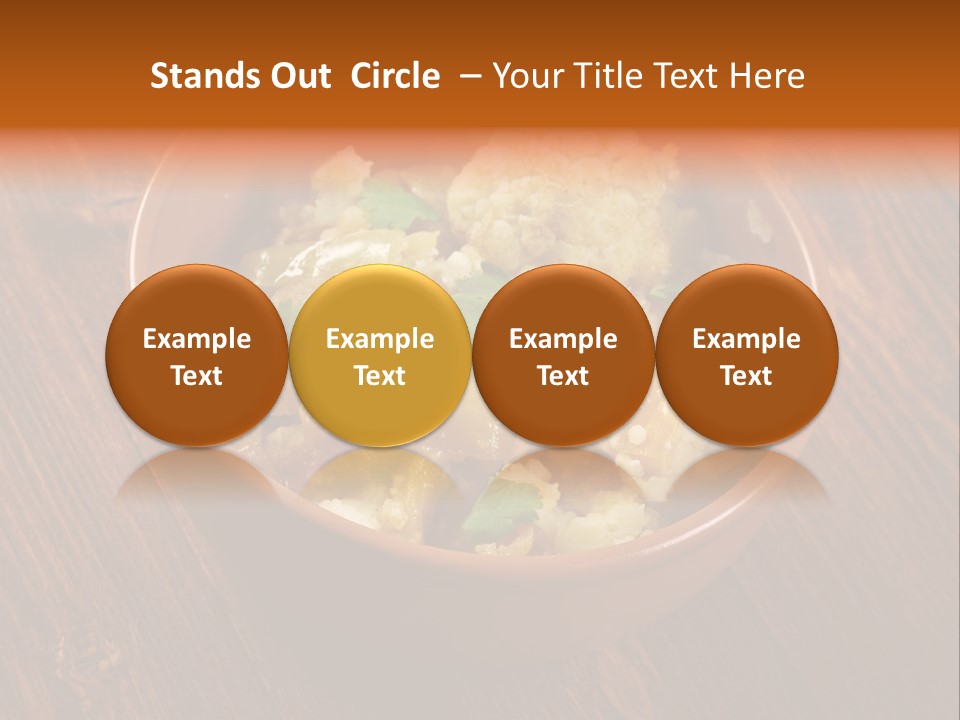 Breast Garnishedfood Serving PowerPoint Template