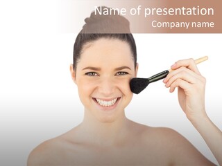Nude Cut Out Freshness PowerPoint Template