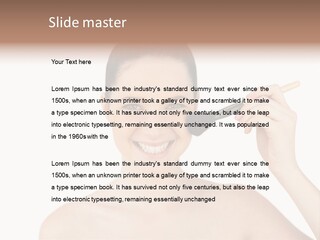 Nude Cut Out Freshness PowerPoint Template