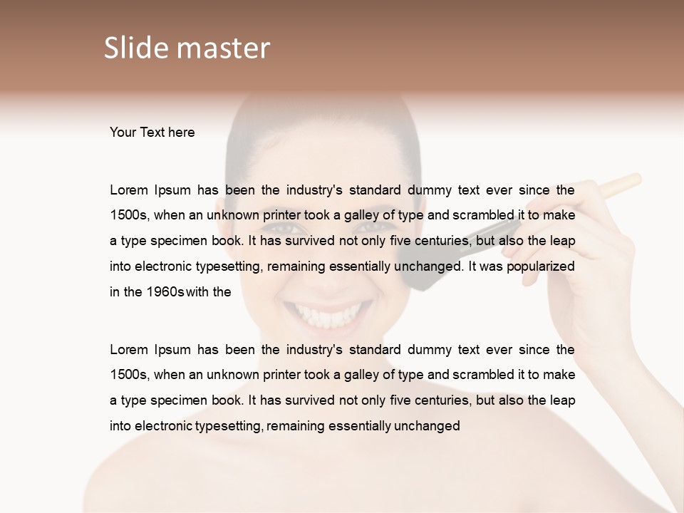 Nude Cut Out Freshness PowerPoint Template