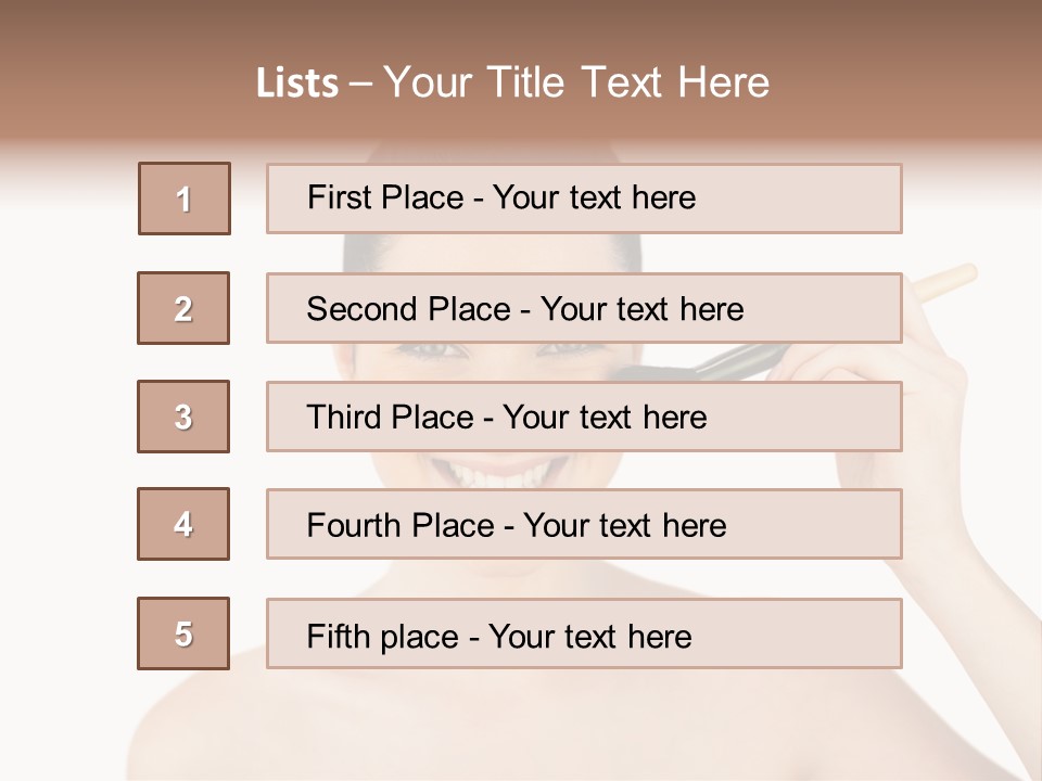 Nude Cut Out Freshness PowerPoint Template