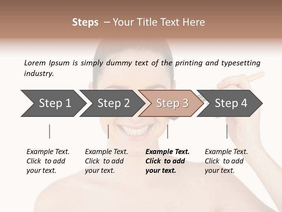 Nude Cut Out Freshness PowerPoint Template