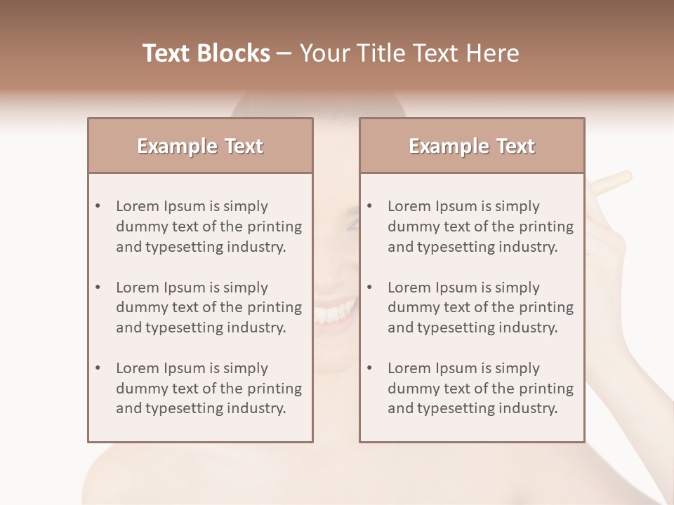 Nude Cut Out Freshness PowerPoint Template