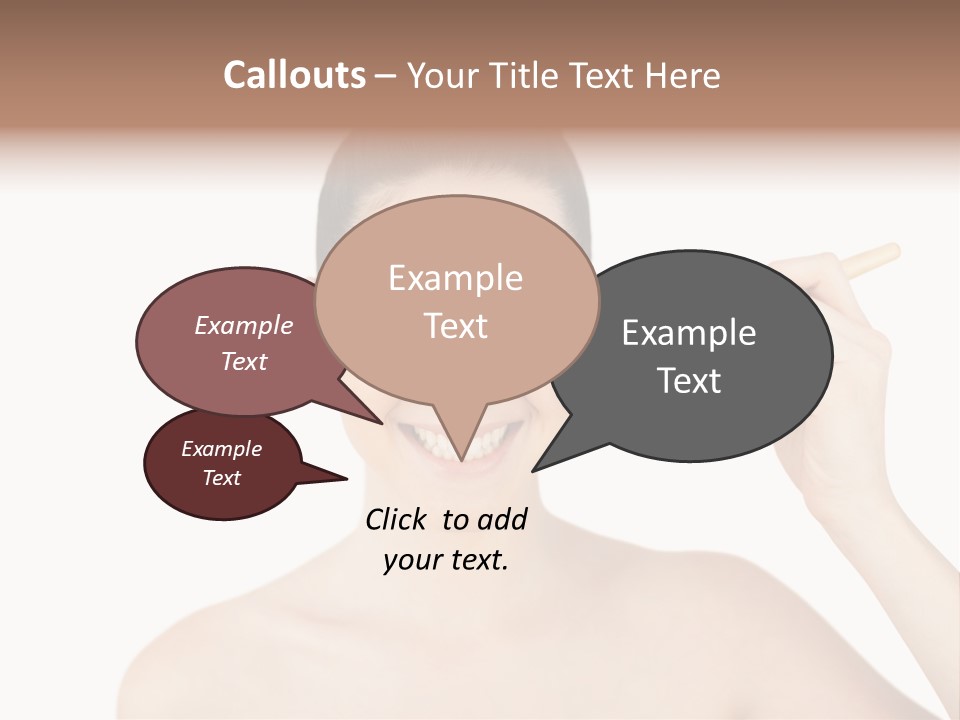 Nude Cut Out Freshness PowerPoint Template