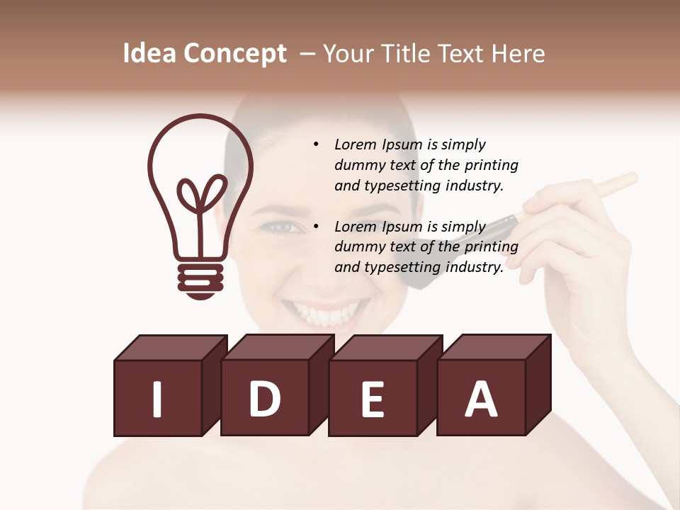 Nude Cut Out Freshness PowerPoint Template