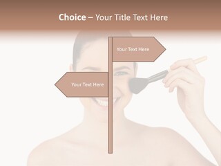 Nude Cut Out Freshness PowerPoint Template