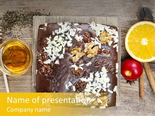 Brownie Cocoa Cake PowerPoint Template