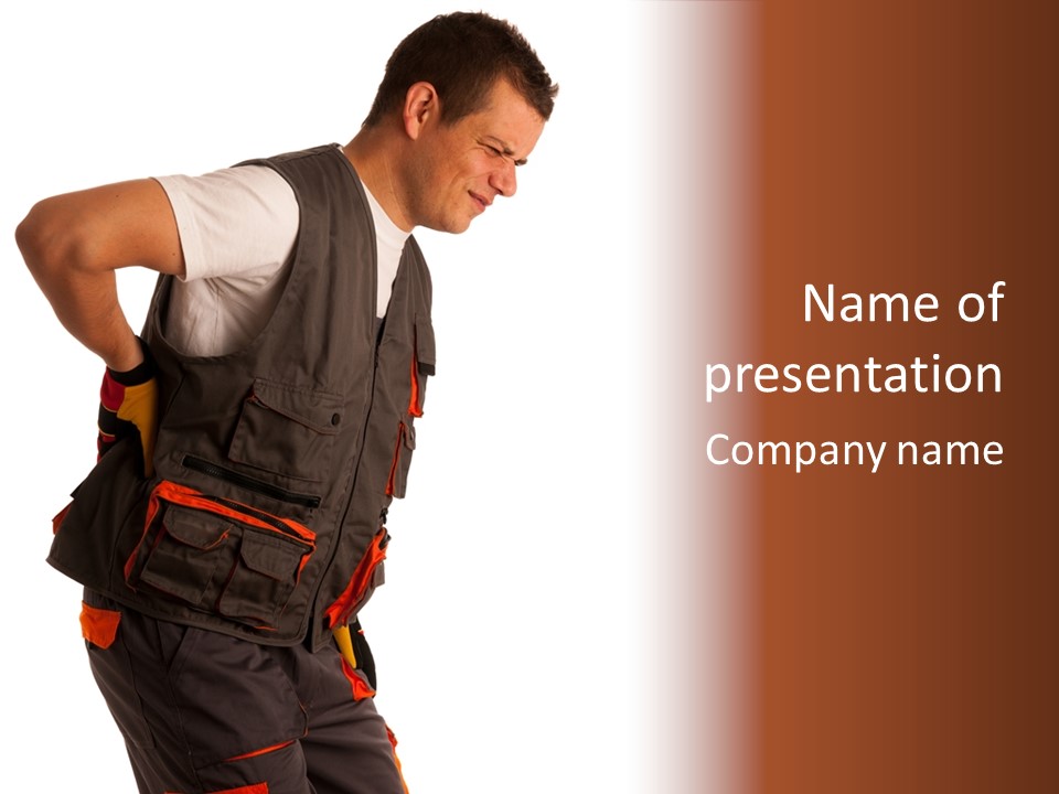 Backache Holding Compensation PowerPoint Template