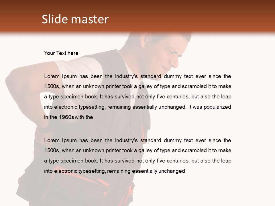 Backache Holding Compensation PowerPoint Template