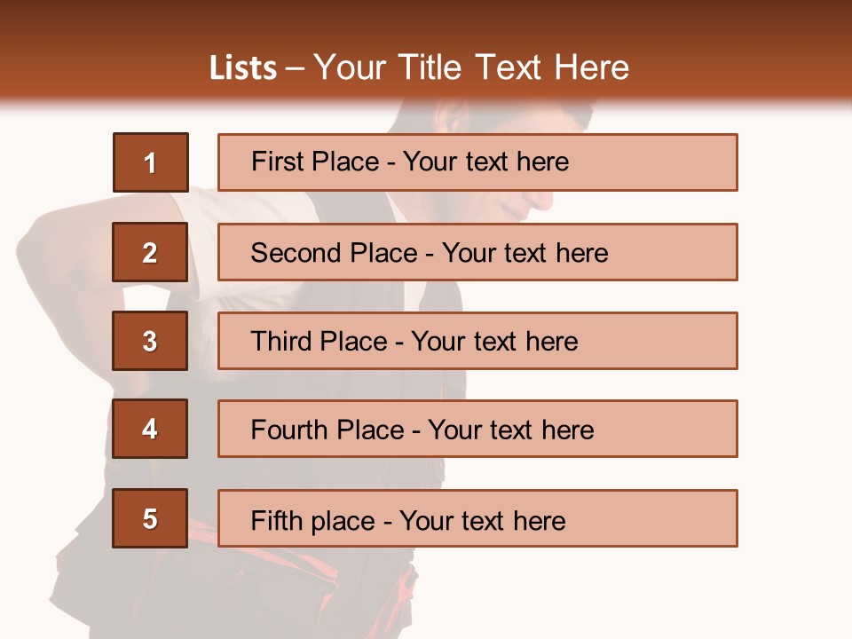 Backache Holding Compensation PowerPoint Template