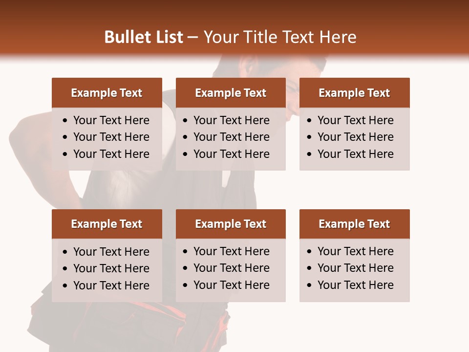 Backache Holding Compensation PowerPoint Template